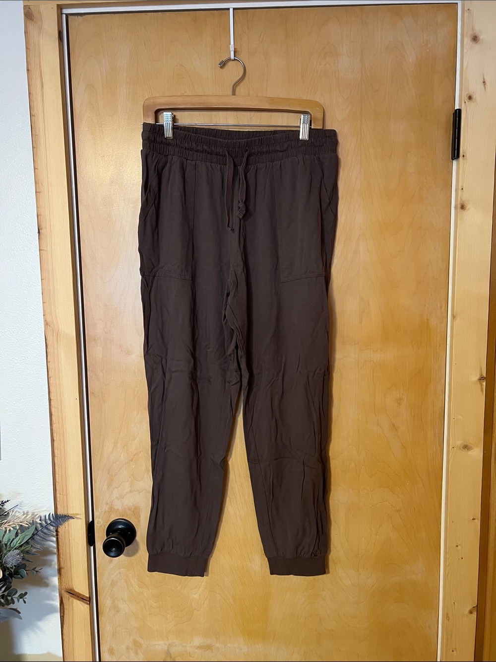 Splendid Brown Womens Drawstring Joggers